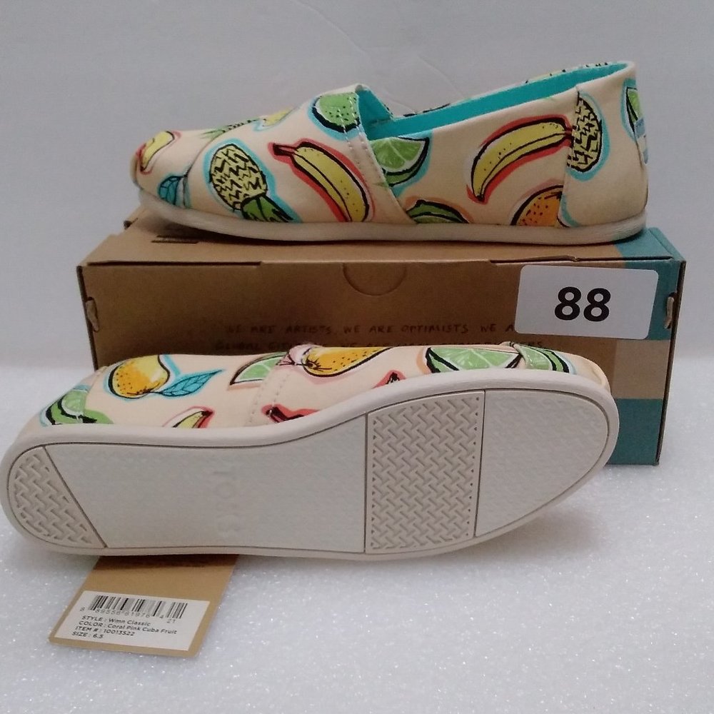 TOMS CLASSIC CORAL PINK CUBA SIZE-6.5  COD/88 - Picture 6 of 12